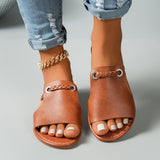 Naisten Litteät Sandaletit – Kierretty Hihna – Pehmustettu – Avoimet Varpaat-Sandaalit-EmiyoSuomi