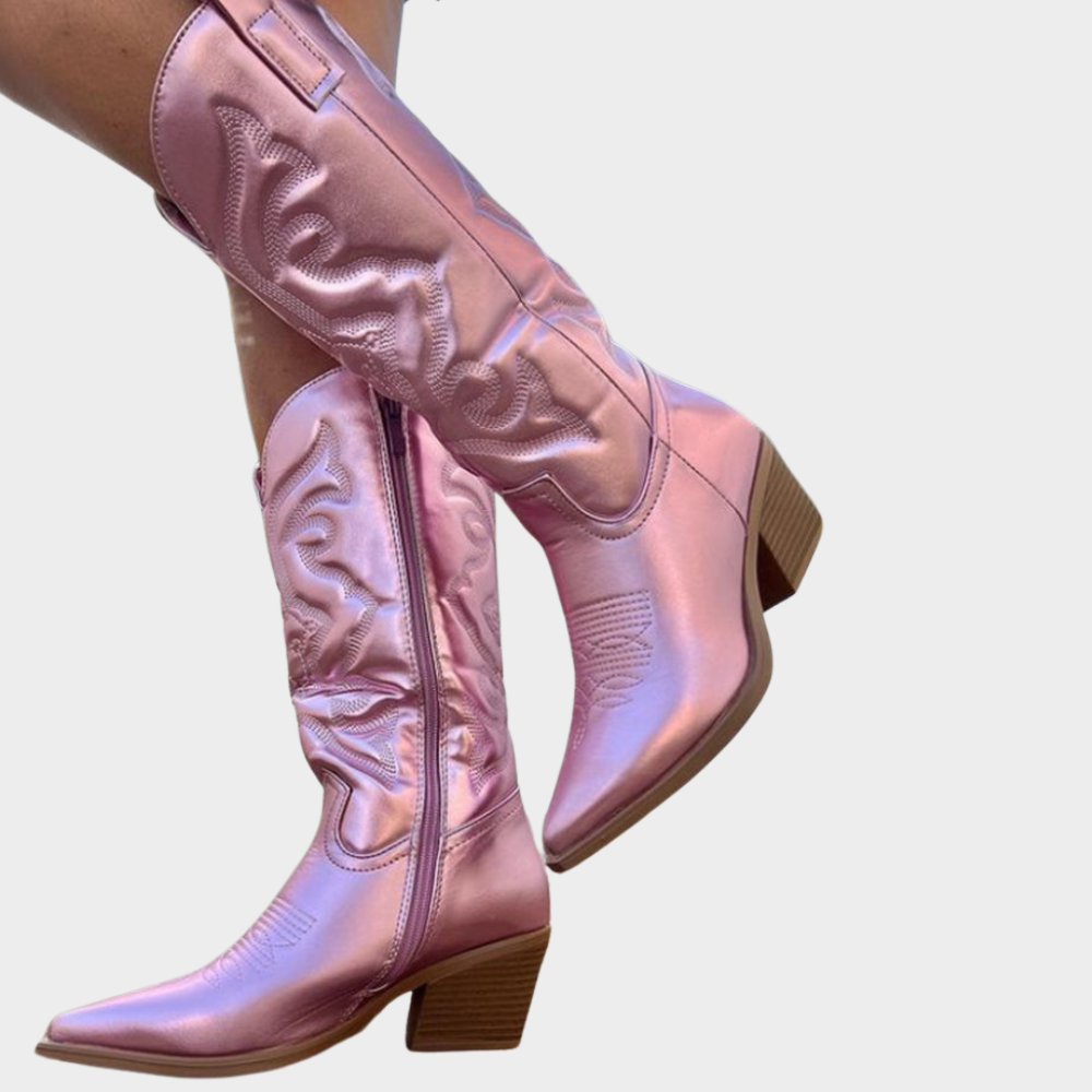 Cowboysaappaat naisille - Metallinhohtoinen - Tyylikkäät ja kestävät-kengät-EmiyoSuomi