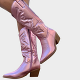 Cowboysaappaat naisille - Metallinhohtoinen - Tyylikkäät ja kestävät-kengät-EmiyoSuomi