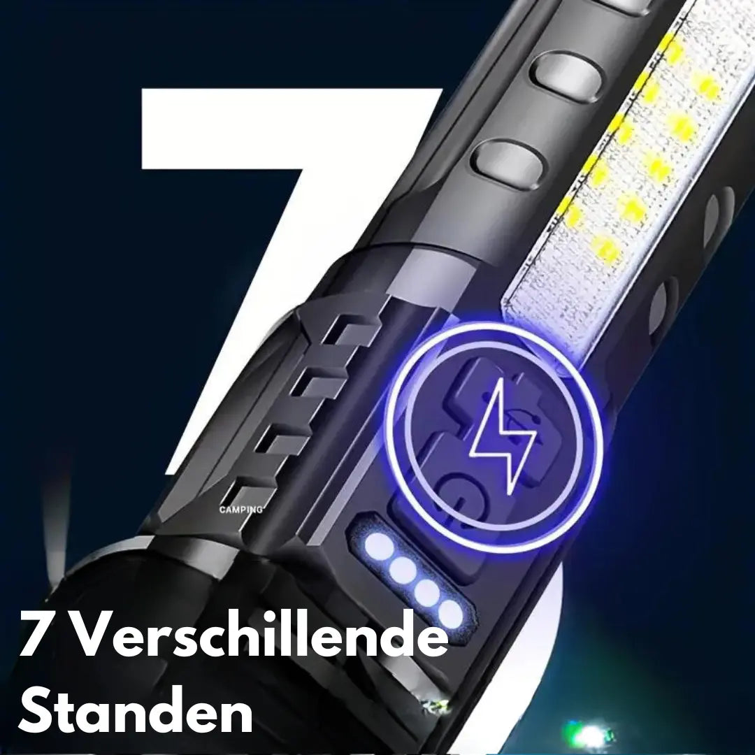 PowerBeam Sotilaslamppu 5000 Lumenia-**PowerBeam Military Torch with 5000 Lumens-EmiyoSuomi