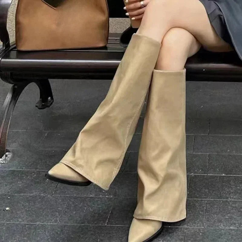 Naisten nilkkakorkeakengät | Neliön muotoinen kanta, terävä nenä | Musta, ruskea