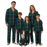 Ruudullinen joulupyjama perhe 2-osainen paita ja housut aikuiset ja lapset