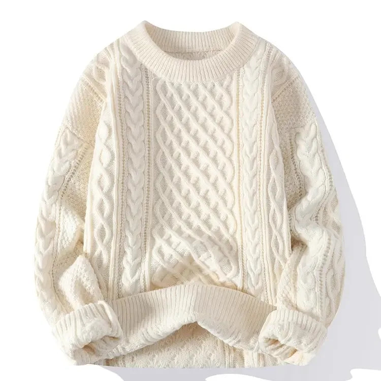 Jouluneule miesten villainen pyöreäkaula pullover syys- ja talvikauteen