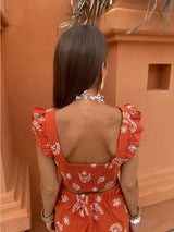 Boho chic -setti - crop-top ja tyylikäs midihame-Mekot-EmiyoSuomi