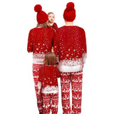 Naisten joulupyjama Rudolf-kuviolla löysä kroji talvi