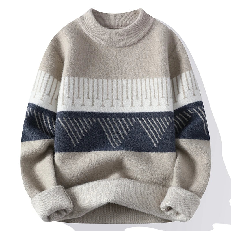 Jouluneule miesten pyöreäkaula pullover paksu casual talvineule