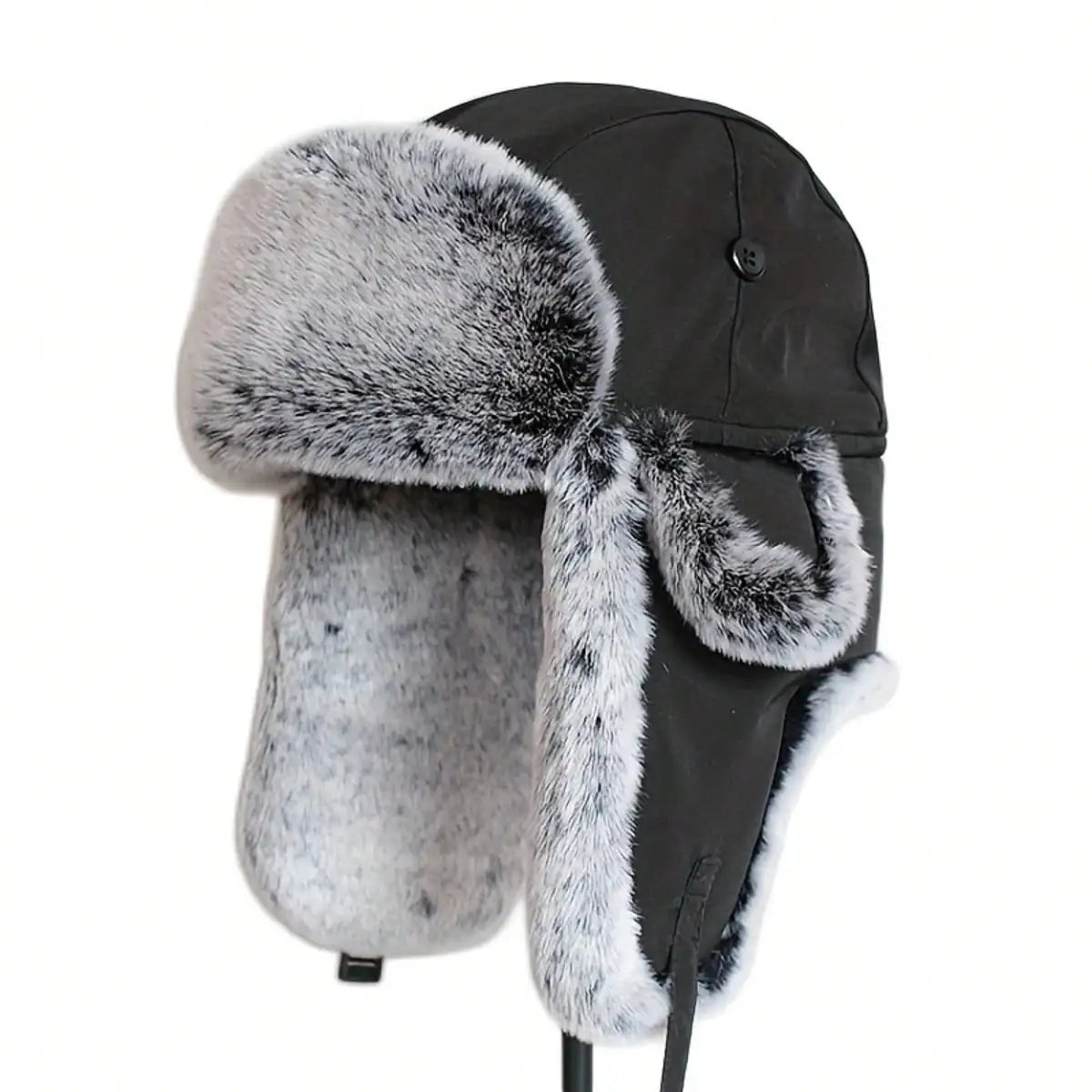 Trapper pipo tekoturkis korvaläpillä ja säädettävällä soljella