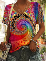 Naisten V-pääntie Retro - Tyylikäs ja mukava-Kesäasut-EmiyoSuomi