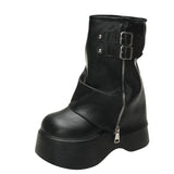 Naisten nahkanilkkurit kiilakorko 9 cm platform