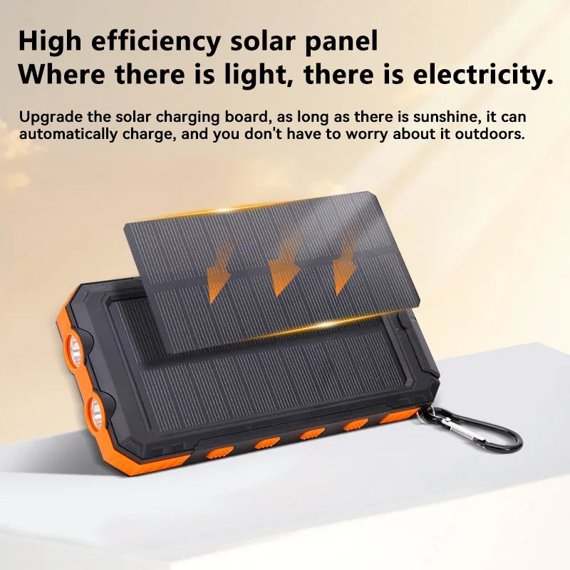 Aurinkoenergian Power Bank, jossa on taskulamppu - SolarCharge Pro-***Zonne-energie Powerbank met Zaklamp - SolarCharge Pro-EmiyoSuomi