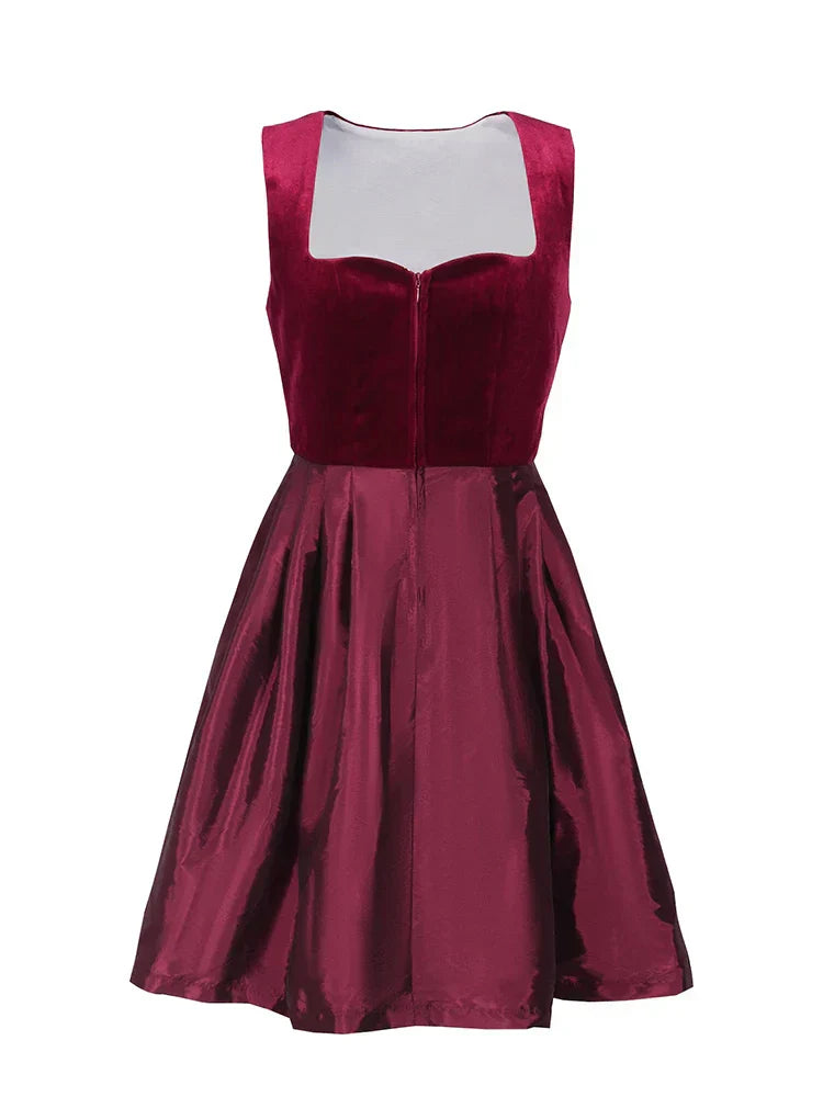 Naisten Dirndl-mekko - Pehmeä Kangas - Elegantti Punainen - Oktoberfest-juhlamekko