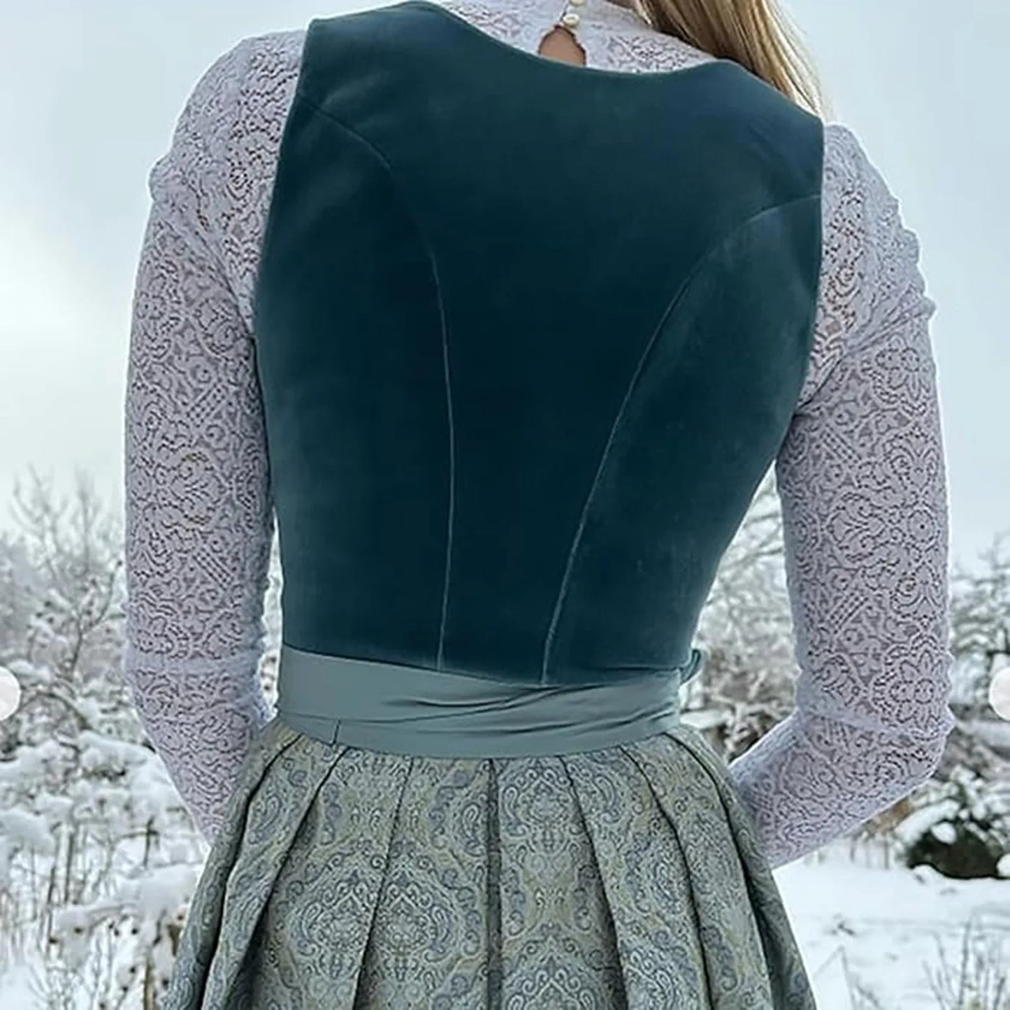 Naisten Dirndl Mekko - Kestävä Kangas - Vintage Oktoberfest Trachten