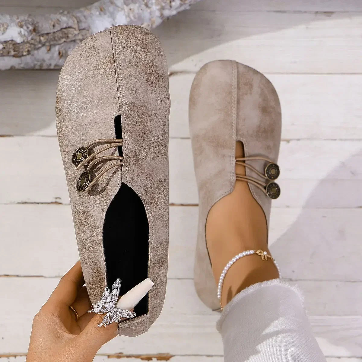 Nahka Barefoot Kengät - SERRA️ - Mukavuus - Luonnollisuus-kengät-EmiyoSuomi