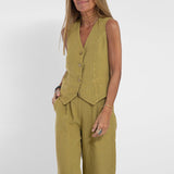 Tyylikäs Pellavahousu - Mukava - Chic-Kesäasut-EmiyoSuomi