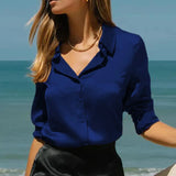 Silkkipusero Naisille Veron - Toimistotyyli - Eleganssi-Kesäasut-EmiyoSuomi