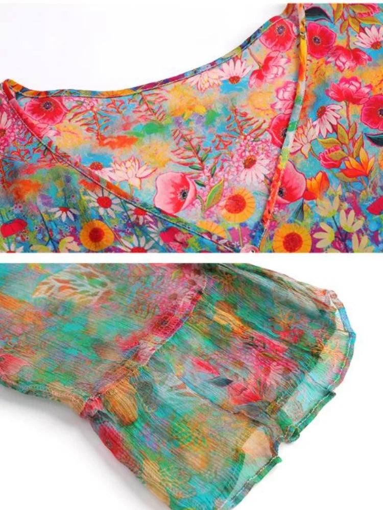 Boho Kukallinen Mekko - NAYARA™ - Style Été-Mekot-EmiyoSuomi