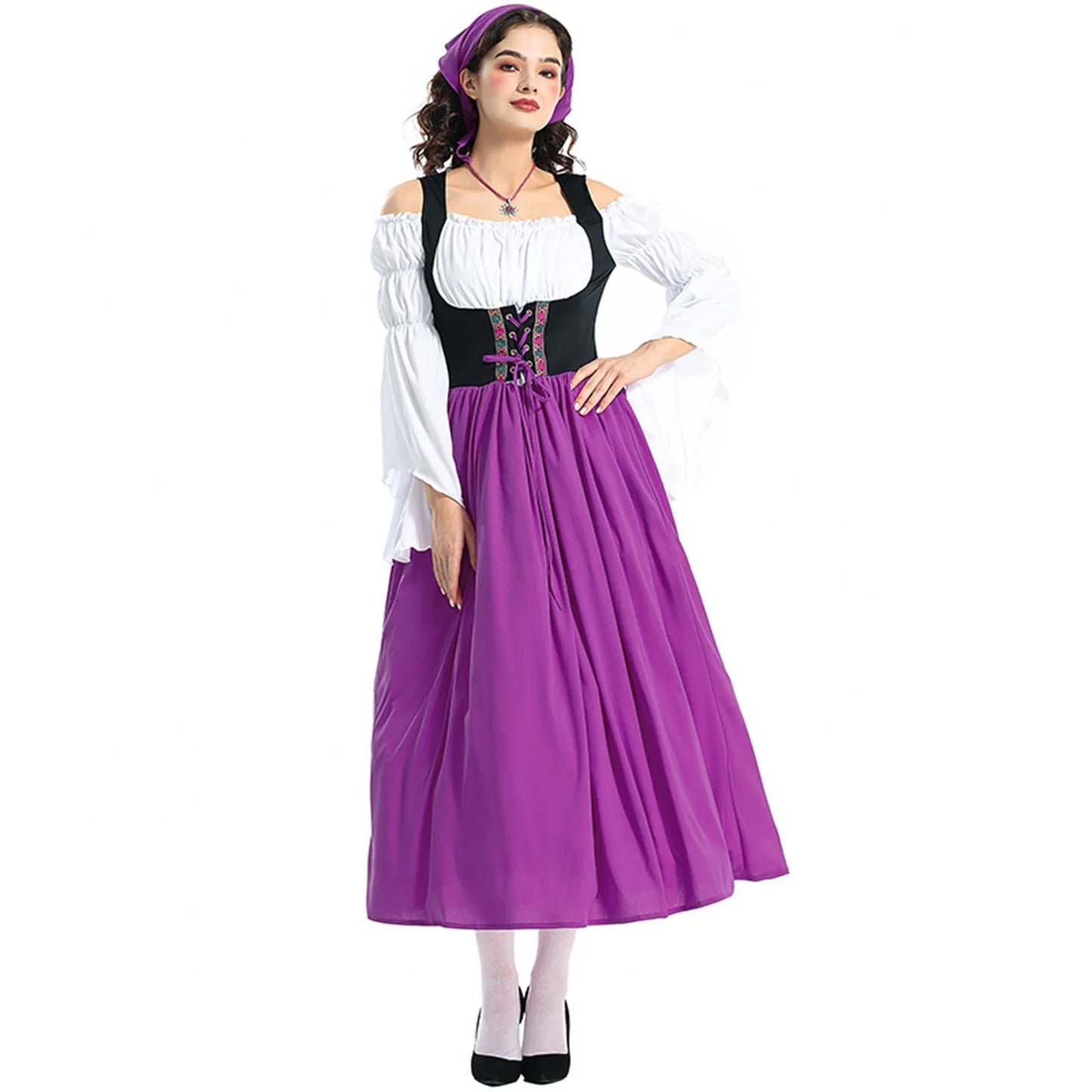 Naisten Pitkä Oktoberfest Dirndl Mekko - Kevyt Materiaali - Perinteinen Suunnittelu