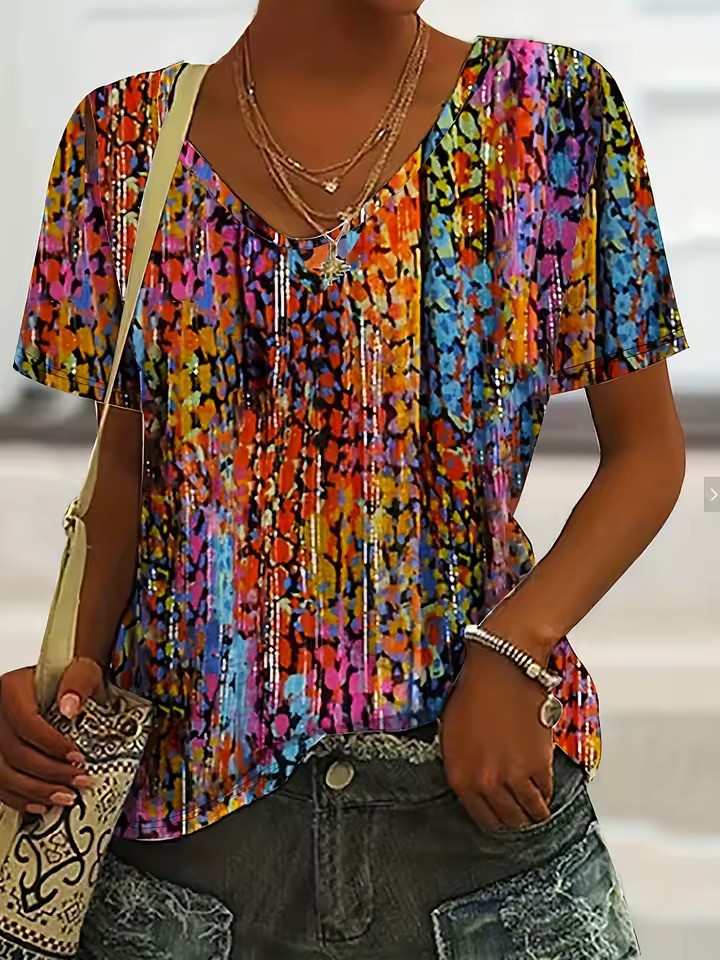 Naisten V-pääntie Retro - Tyylikäs ja mukava-Kesäasut-EmiyoSuomi