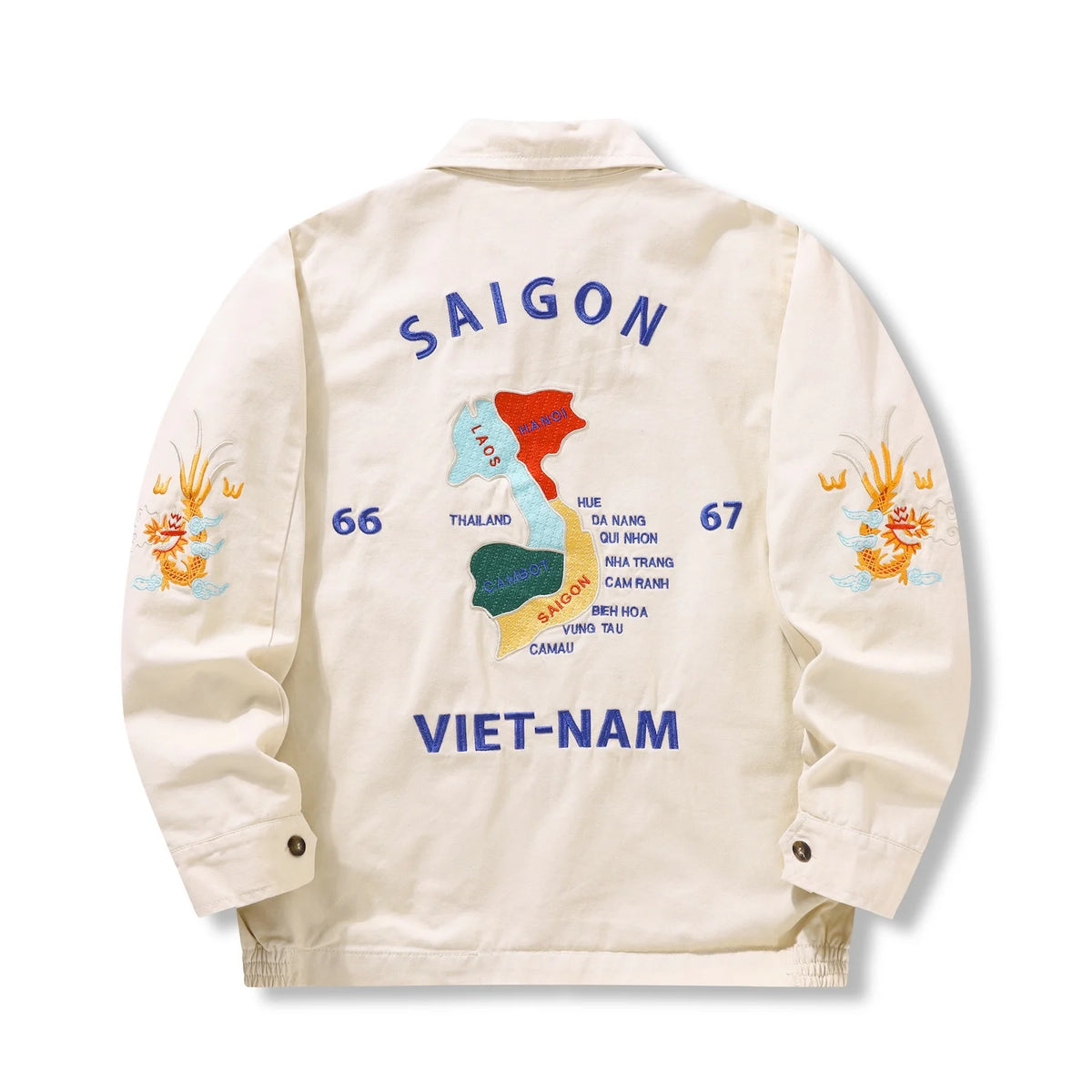 Miesten bomber takki retro kirjonnalla ja vintage tyylillä