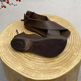 Naisten - Liukumaton Nahkasandaali - Mukavat ja tyylikkäät kesäkenkä - Ihanteellinen jokaiseen tilaisuuteen-Sandaalit-EmiyoSuomi