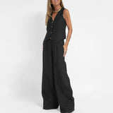 Tyylikäs Pellavahousu - Mukava - Chic-Kesäasut-EmiyoSuomi