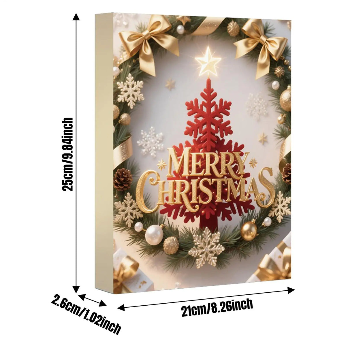 Joulukalenteri korut naisille, 25 päivän lahjapakkaus korvakoruilla ja kaulakorulla