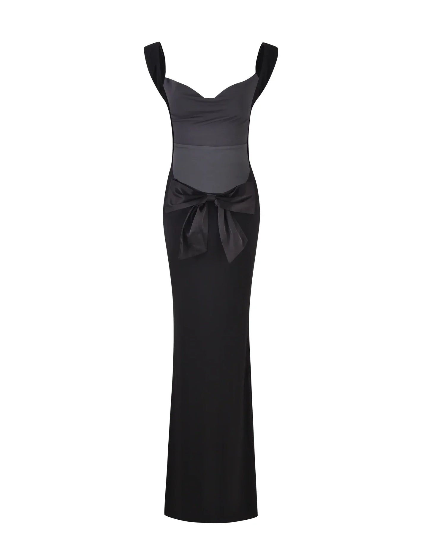 Satin-maksimekko nauhalla - Tyylikäs ja elegantti-Mekot-EmiyoSuomi