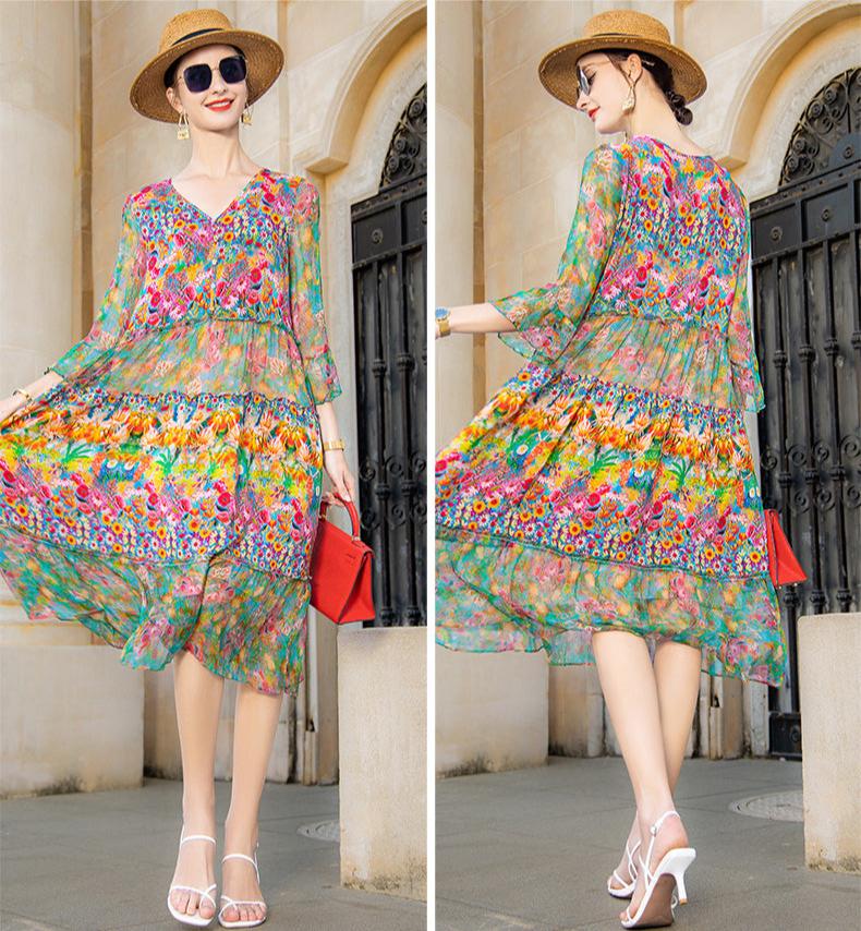 Boho Kukallinen Mekko - NAYARA™ - Style Été-Mekot-EmiyoSuomi