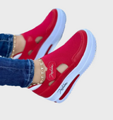 Naisten Hengittävät Urheilukengät - Paksu Pohja - Velcro-suljenta-kengät-EmiyoSuomi