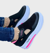 Naisten Hengittävät Urheilukengät - Paksu Pohja - Velcro-suljenta-kengät-EmiyoSuomi