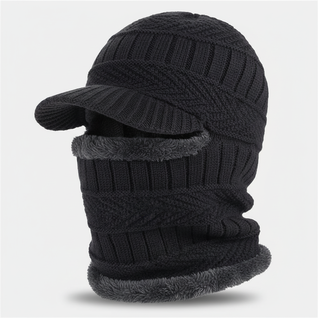 Pipo | Talvihattu kasvosuojalla | Lämmin unisex hattu | Kasvot peittävä malli