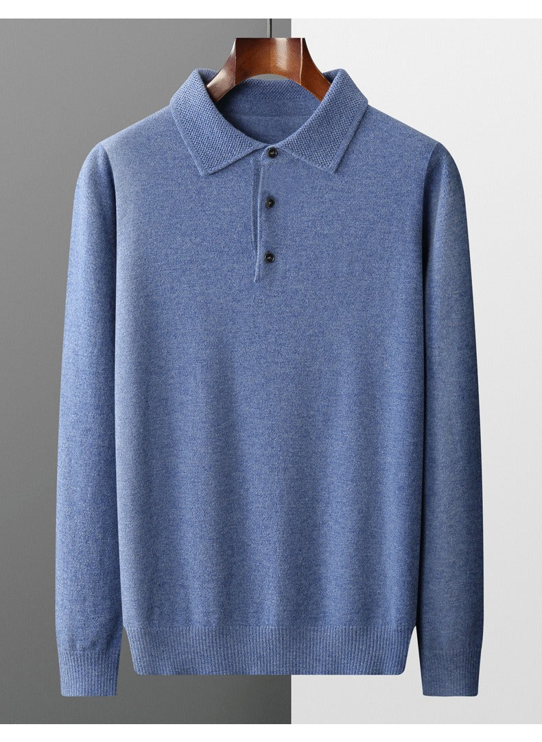 Miesten kašmirinneule | Polo-kaulus | Pehmeä, pullover