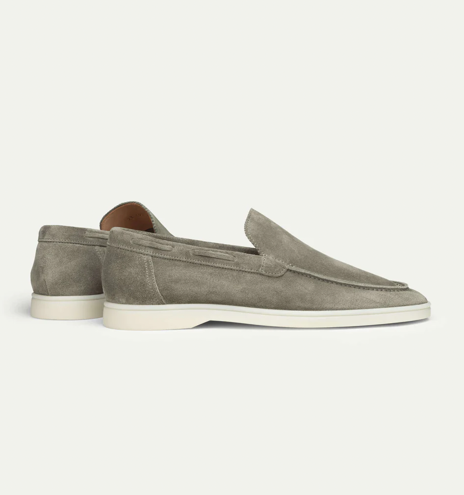 Miesten nahkaiset loaferit slip-on mokkanahasta