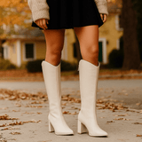 Adele – Nahkasaappaat polveen - Tyylikkäät ja kestävä - EmiyoSuomi - Saappaat Nainen