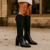 Adele – Nahkasaappaat polveen - Tyylikkäät ja kestävä - EmiyoSuomi - Saappaat Nainen