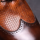 Miesten oxford kengät wingtip brogue-koristelulla ja pehmustetulla pohjalla