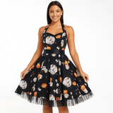 Alessandra Halloween Midi Mekko - Sarjakuvaprintti - Uniikki Design - EmiyoSuomi - Halloween