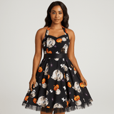 Alessandra Halloween Midi Mekko - Sarjakuvaprintti - Uniikki Design - EmiyoSuomi - Halloween