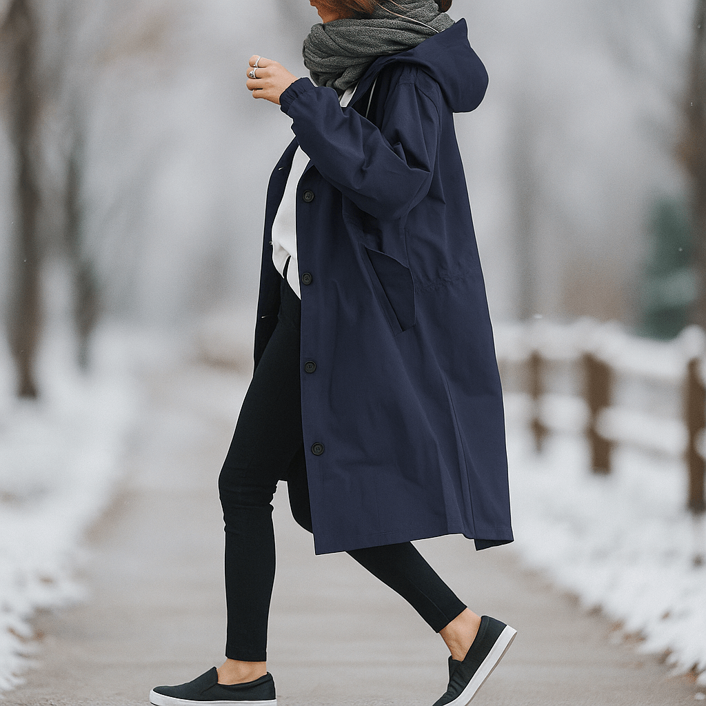 Angelica - Muotitrenssi Pitkässä Tyylissä - Elegantti & Ajaton Ulkoasu - EmiyoSuomi - Takki Nainen