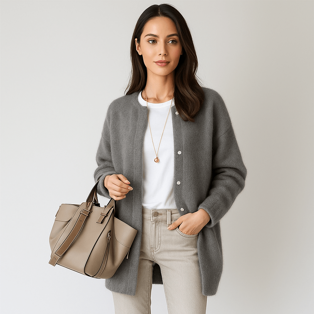 Aubrey Blød Villa Cardigan - Mukava - Tyylikäs - Lämmin - EmiyoSuomi - Neuleet