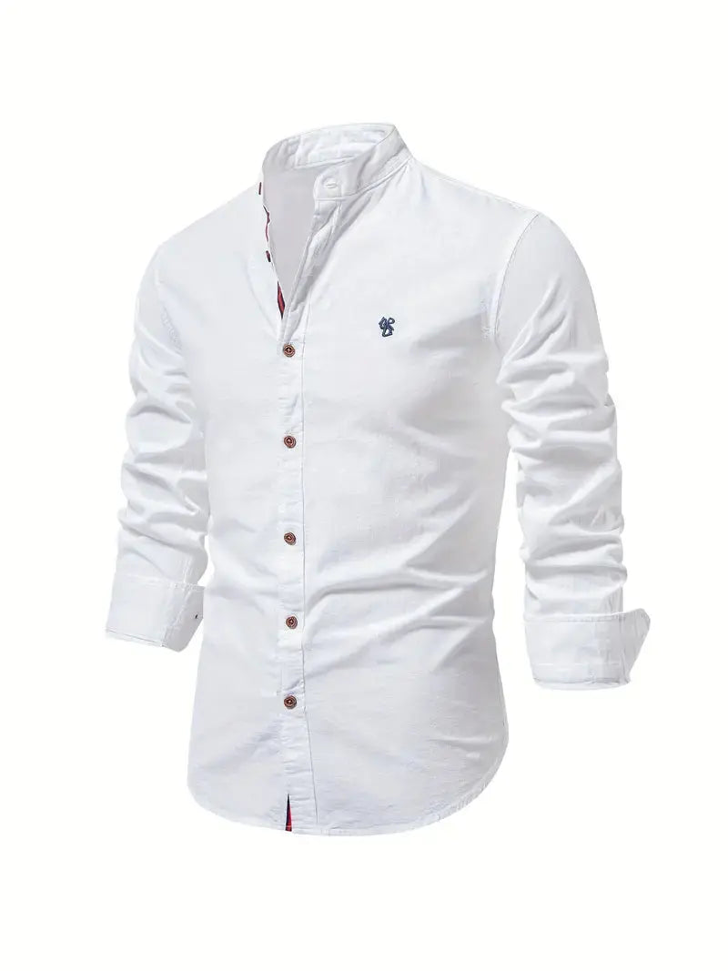 Miesten paita slim fit napitus kaulus, hengittävä casual