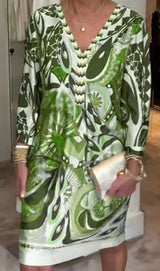 Joanne - Kesämekko V-pääntiellä - Élégance estivale-Mekot-EmiyoSuomi