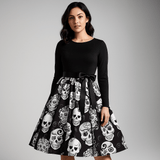 Benedetta - Elegant Pitkähiha Kostyymi Mekko - Mukava Design - EmiyoSuomi - Halloween