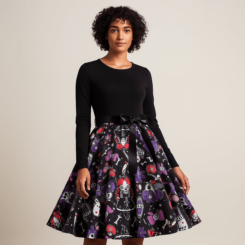 Benedetta - Elegant Pitkähiha Kostyymi Mekko - Mukava Design - EmiyoSuomi - Halloween