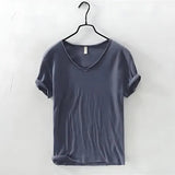 Boris T - paita V - kaula - aukkoinen miesten muoti - EmiyoSuomi - Miesten T - paidat