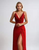 Juhlapuku avonaisella kaula-aukolla - Naisille - Tyylikäs-Mekot-EmiyoSuomi