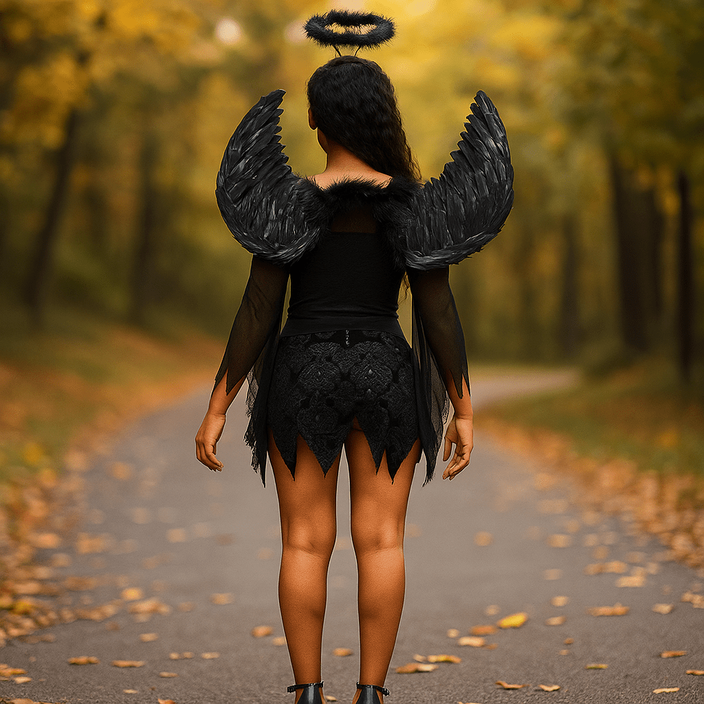 Bruna Mini Pukukostuum - Langennut Enkeli - Uniikit Siivet - Lasten Naamiaisasu - EmiyoSuomi - Halloween