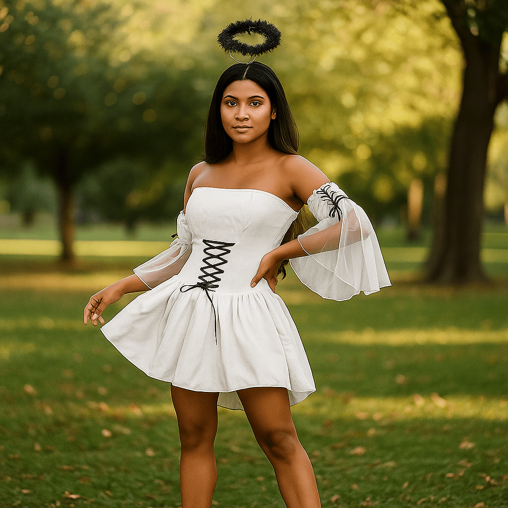 Bruna Mini Pukukostuum - Langennut Enkeli - Uniikit Siivet - Lasten Naamiaisasu - EmiyoSuomi - Halloween