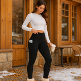 Dame varme formende leggings – foret og elastiske