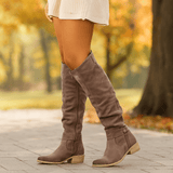 Daisy Saappaat - Polvenkorkuiset Naisille - Matala Korko Mukavuus - EmiyoSuomi - Saappaat Nainen